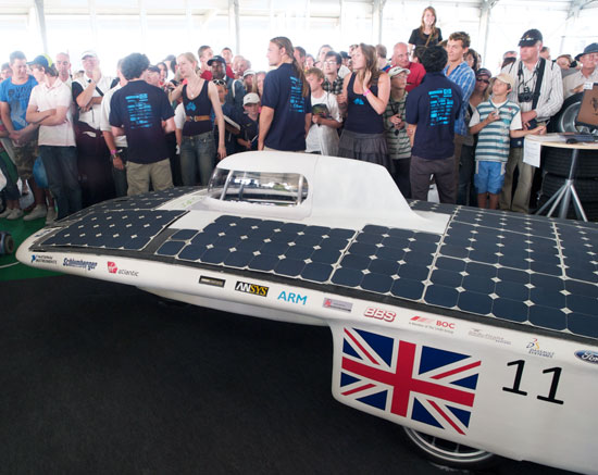 endeavour solar powered racing car
