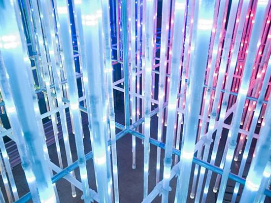 atelier feichang jianzhu pavilion made out of CD cases