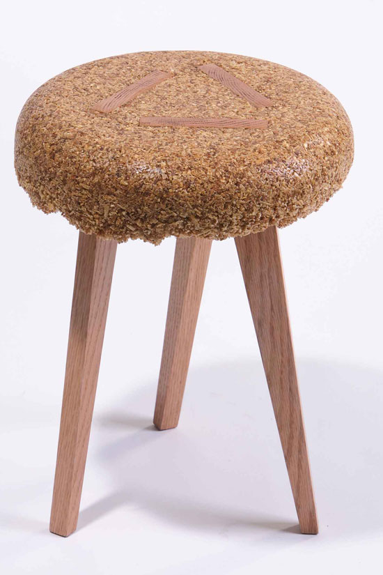 'shavings' stool by yoav avinoam