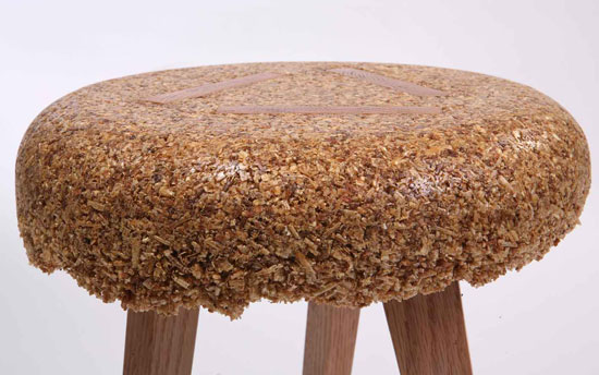 'shavings' stool by yoav avinoam