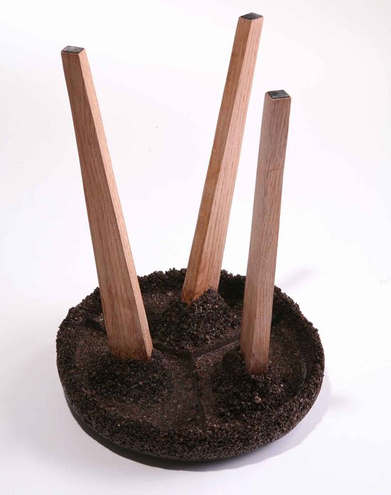 'shavings' stool by yoav avinoam