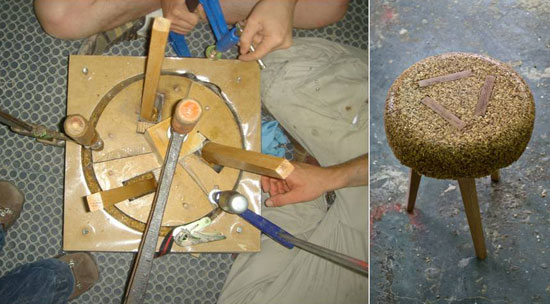 'shavings' stool by yoav avinoam