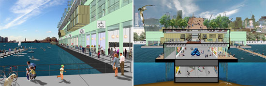 LOT EK, beyer blinder belle, west 8 to design pier 57, new york