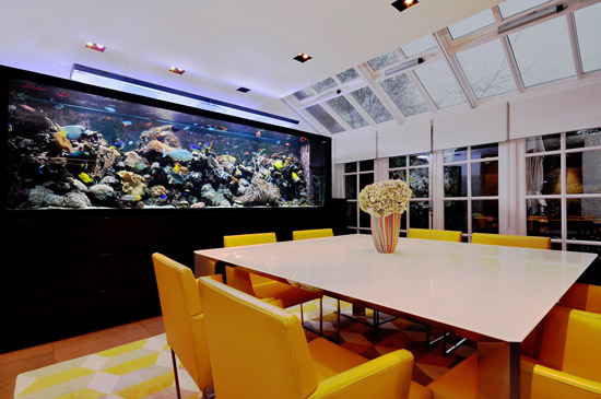 aquarium architecture: london townhouse bespoke aquarium