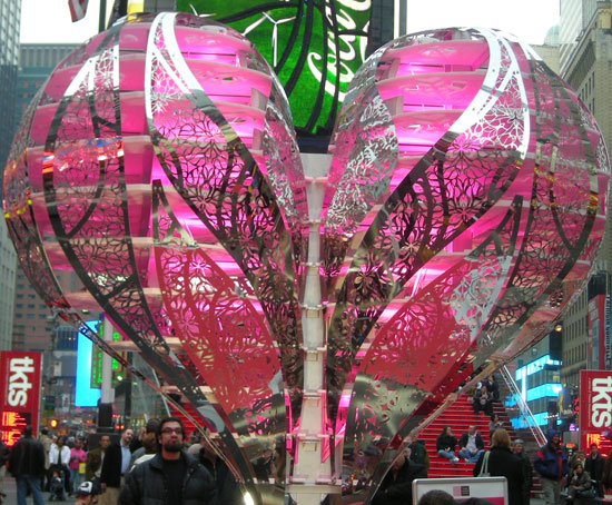 DuPont ™ Corian® illuminates times square for valentines day