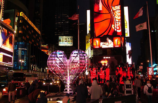DuPont ™ Corian® illuminates times square for valentines day