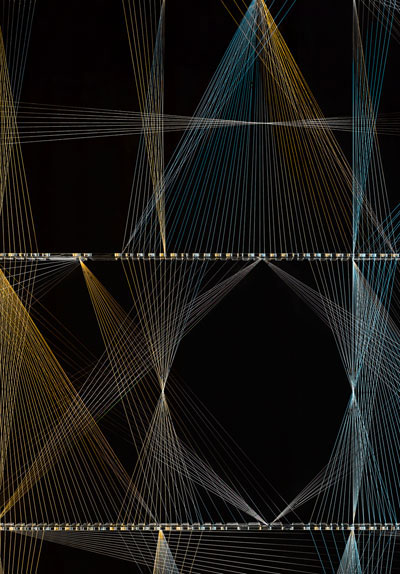 johnson banks 'habroneme' installation for 'the art of lost words' exhibition