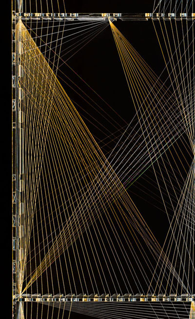 johnson banks 'habroneme' installation for 'the art of lost words' exhibition