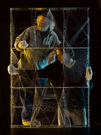 johnson banks 'habroneme' installation for 'the art of lost words' exhibition