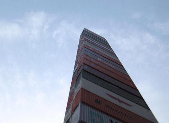 NL architects: landmark mv2   container tower