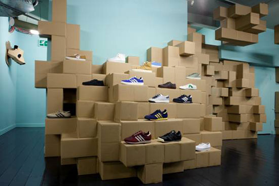 burnt toast design: smithfield menswear cardboard interior