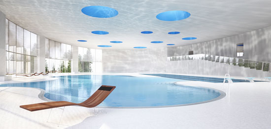 mikou design studio: valmorel water sports and spa