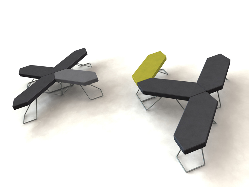 pixel bench modular seating by not tom for sky creations