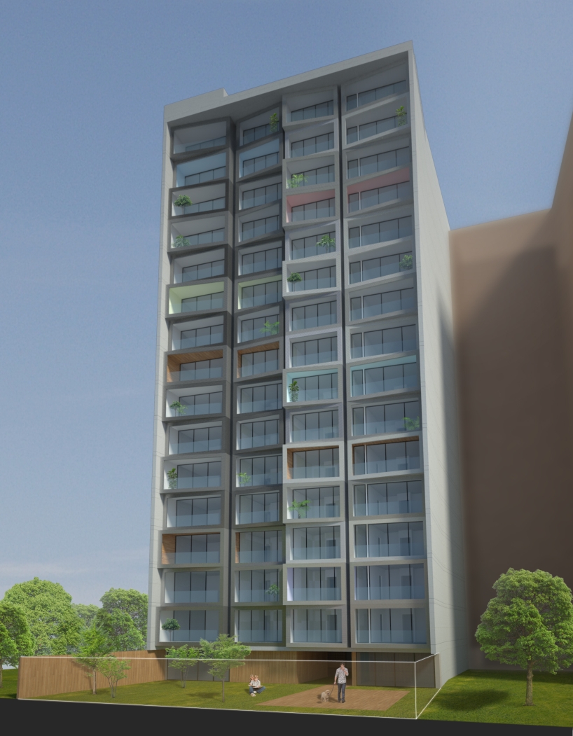 Manco Architects: Vertical Neighborhood   Residential Tower in front of Lima Golf Club