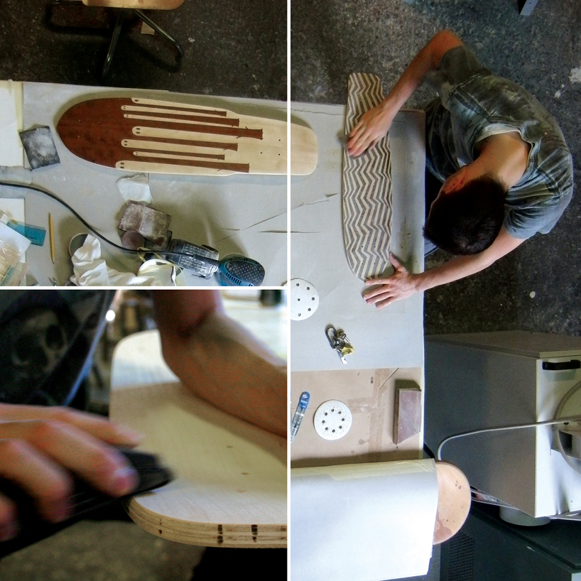 crank out handmade skateboards
