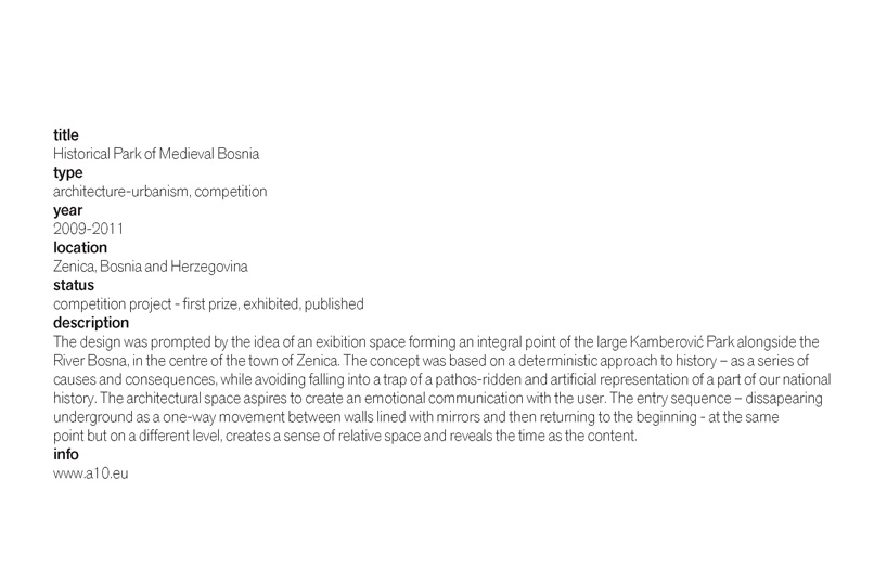 filter architecture: historical park of medieval bosnia and herzegovina