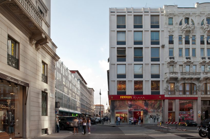 ddpstudio: new fa&ccedil;ade design of the Ferrari Store in Milan