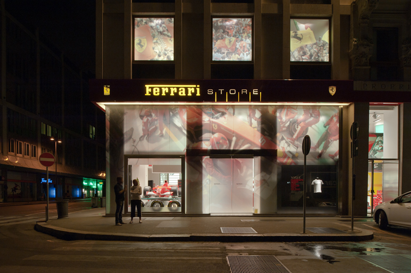ddpstudio: new fa&ccedil;ade design of the Ferrari Store in Milan