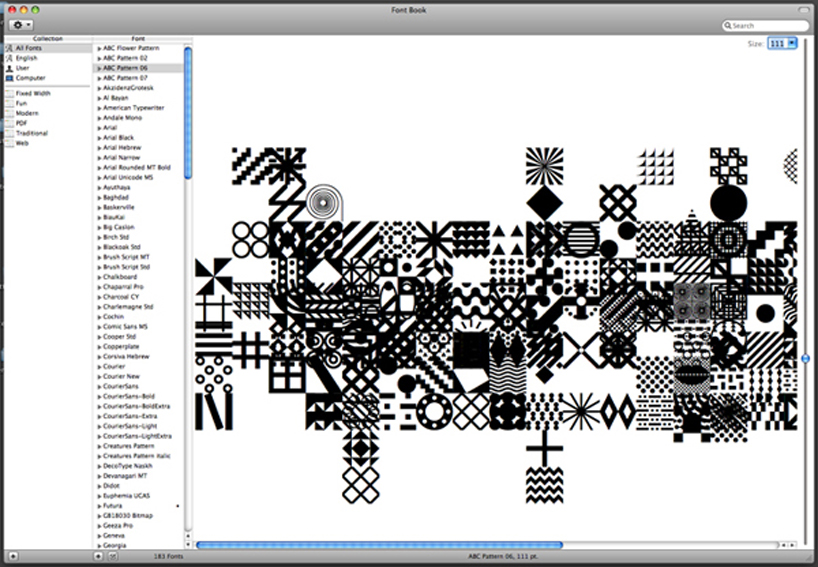 kyuhyung cho: ABC pictograph fonts