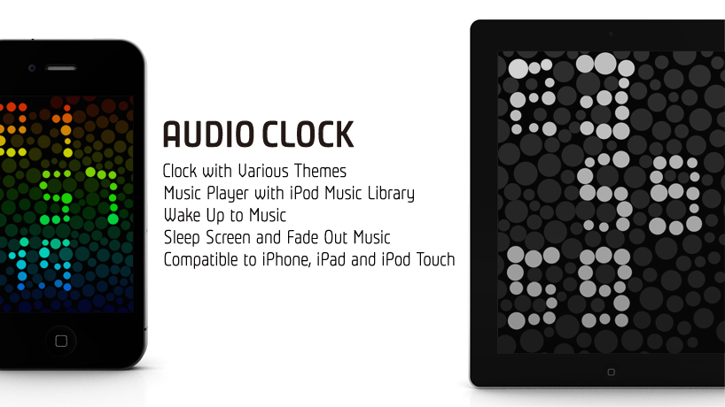 audio clock for iPhone + iPad