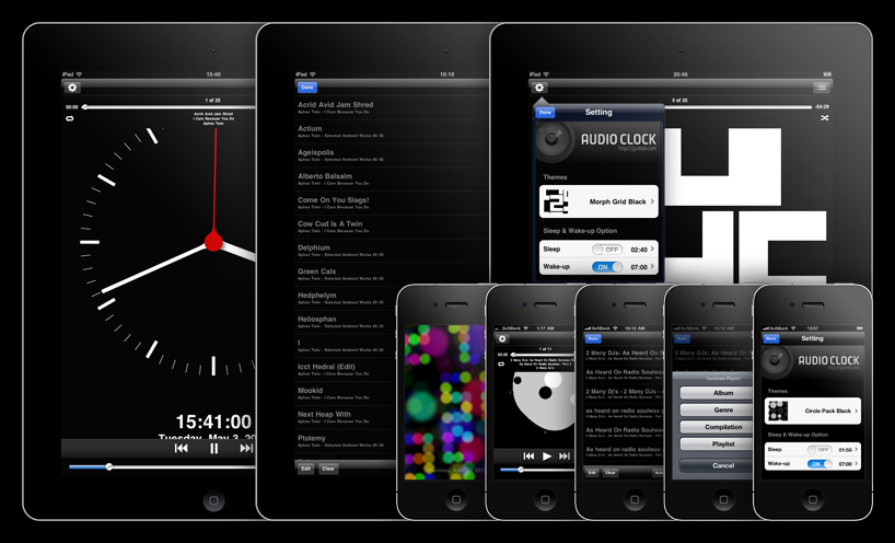 audio clock for iPhone + iPad