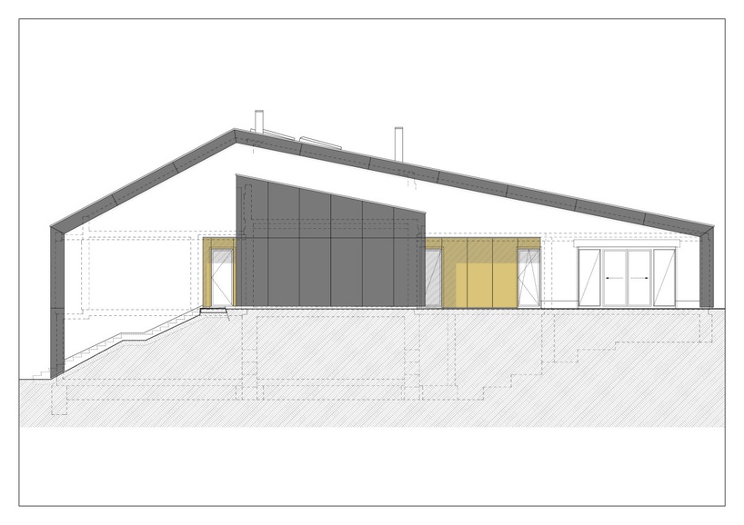 minimalist villa in a hungarian town