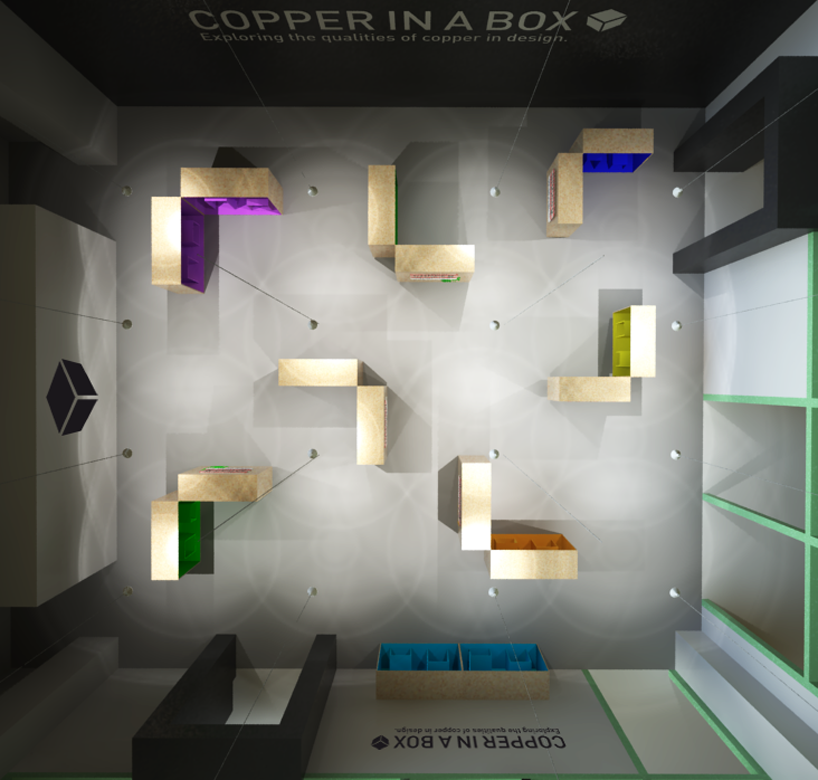 riccardo giovanetti: copper in a box installation at triennale museum