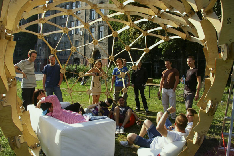 parametric pavilion at wroclaw university of technology