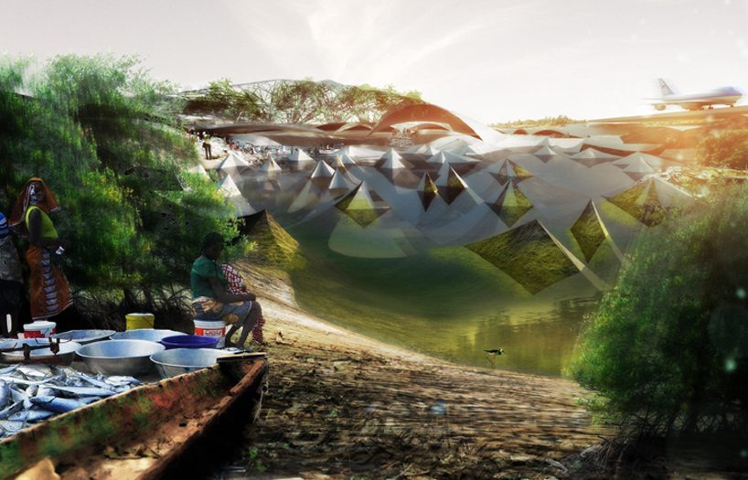 a. conway pedron + rebecca bartlett: symbiotic vaulting for libreville airport in gabon