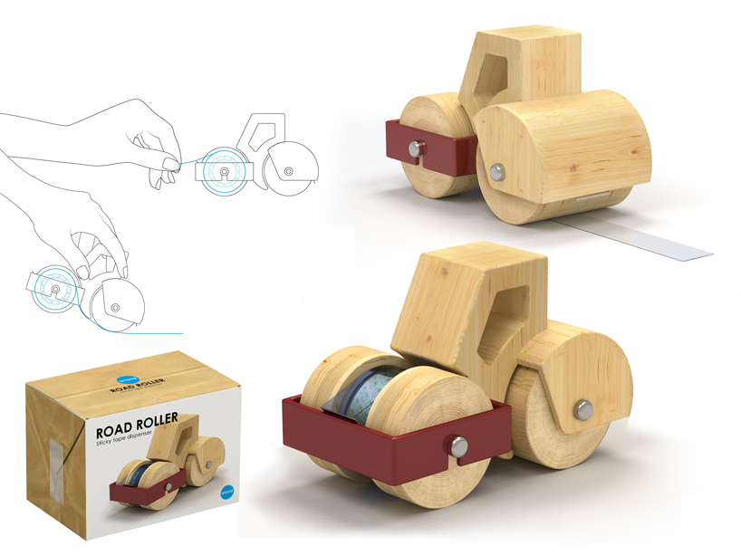 OTOTO: road roller sticky tape dispenser