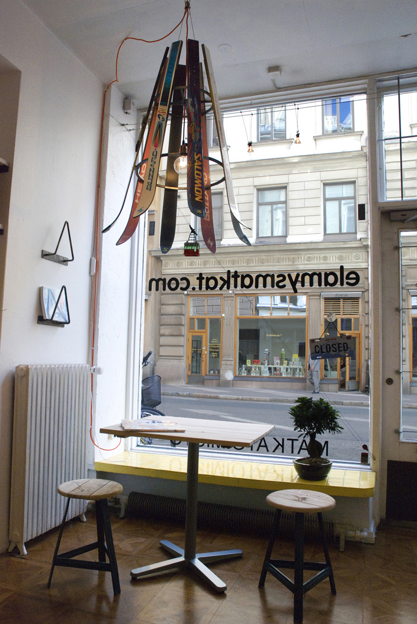 willem heeffer: hanging recycled ski chandelier