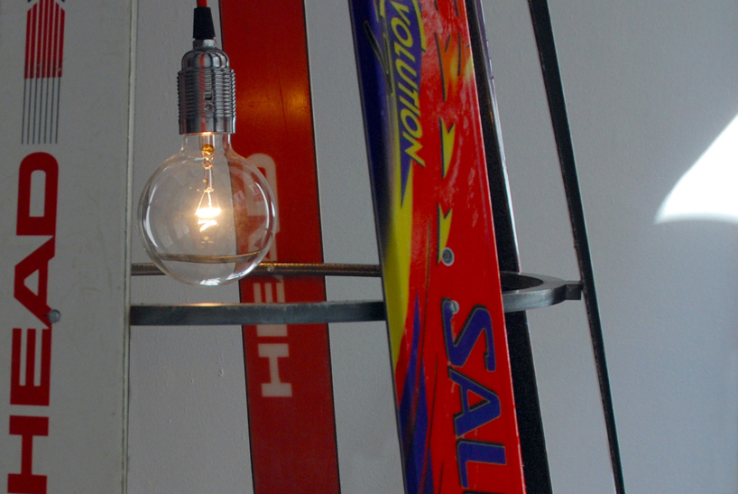 willem heeffer: hanging recycled ski chandelier