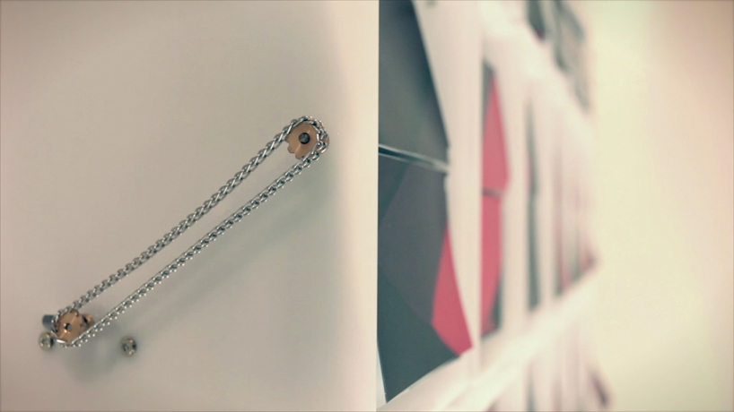 kinetic storefront window display by drawing and manual