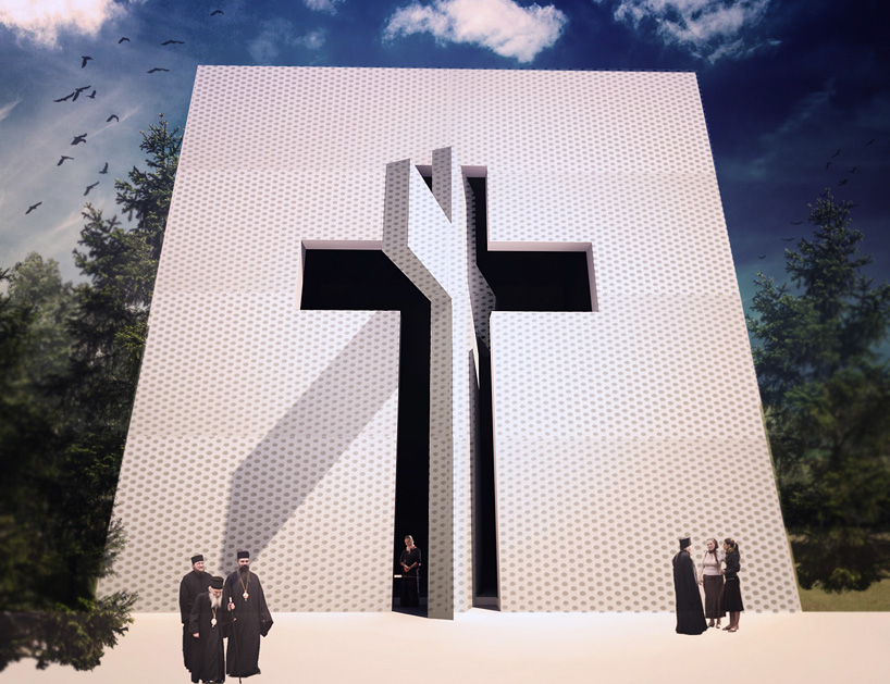 christian cross church by vaniko katamashvili