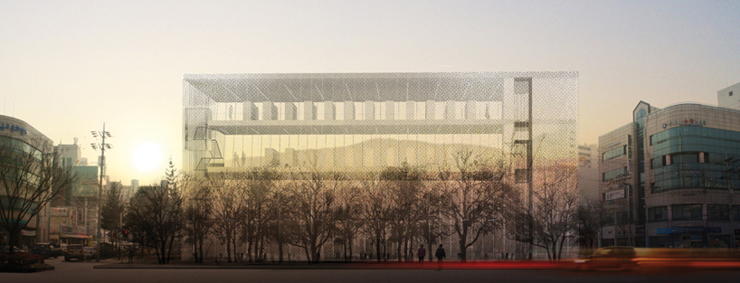 ground mirror public library by david tajchman