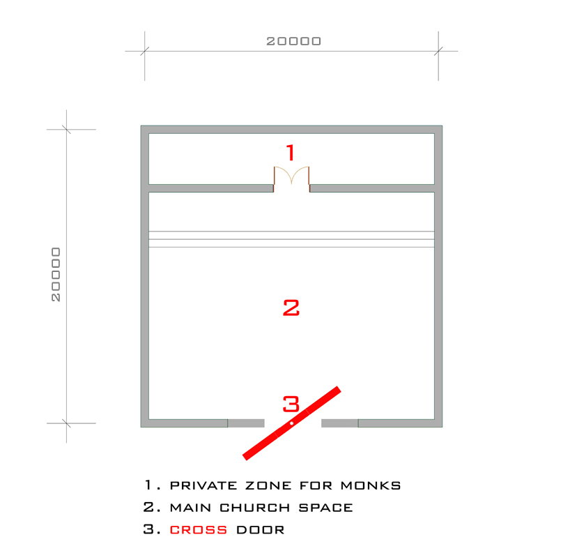 christian cross church by vaniko katamashvili