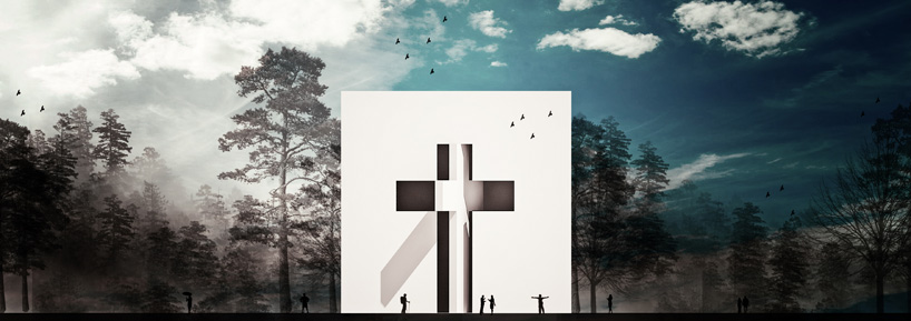 christian cross church by vaniko katamashvili