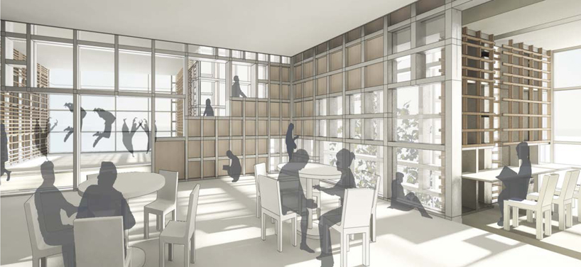 nomad office architects + greendwell: in between library