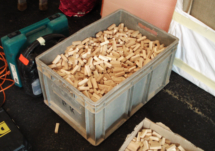 interlaced stool and coffee table by philipp aduatz