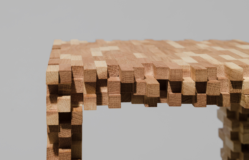 interlaced stool and coffee table by philipp aduatz