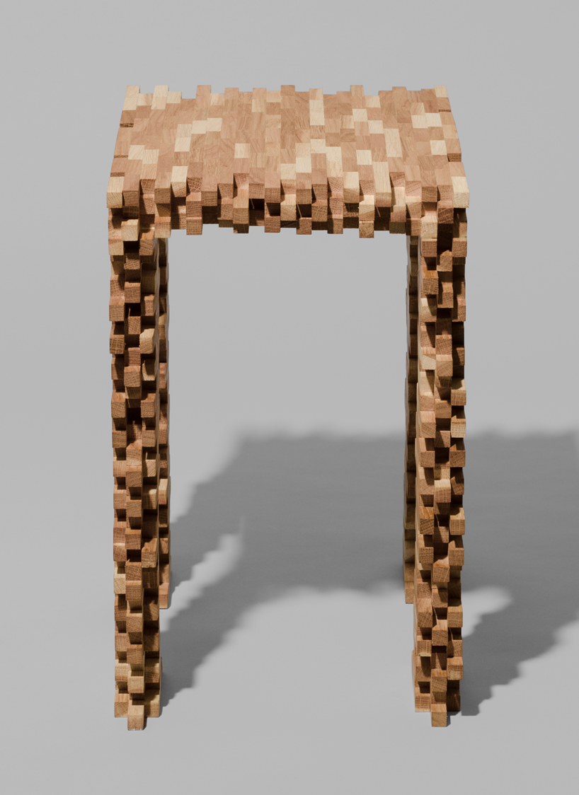 interlaced stool and coffee table by philipp aduatz