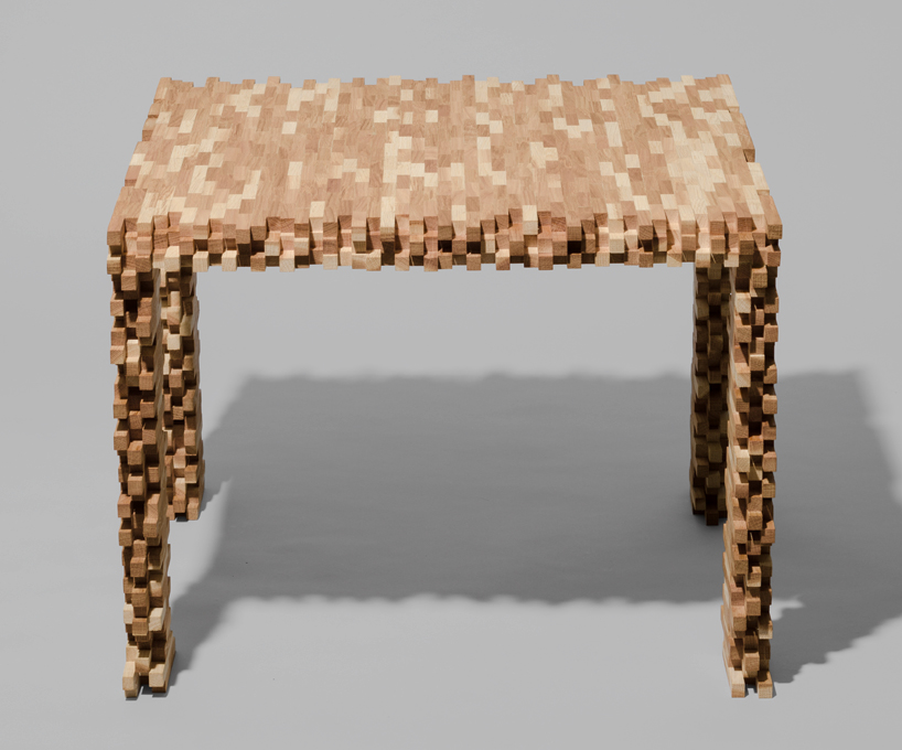 interlaced stool and coffee table by philipp aduatz