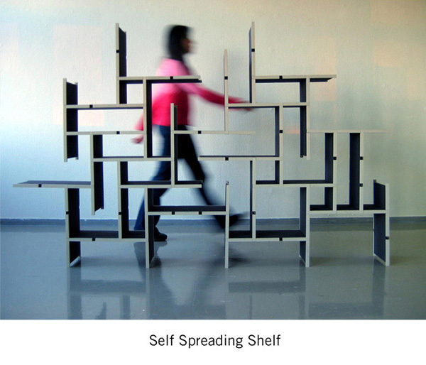 self spreading shelf