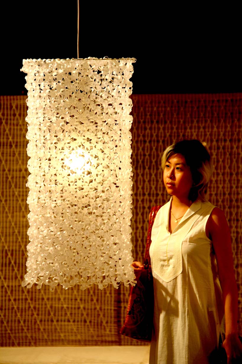 white creeper lamps and space dividers for home interiors, resorts or garden