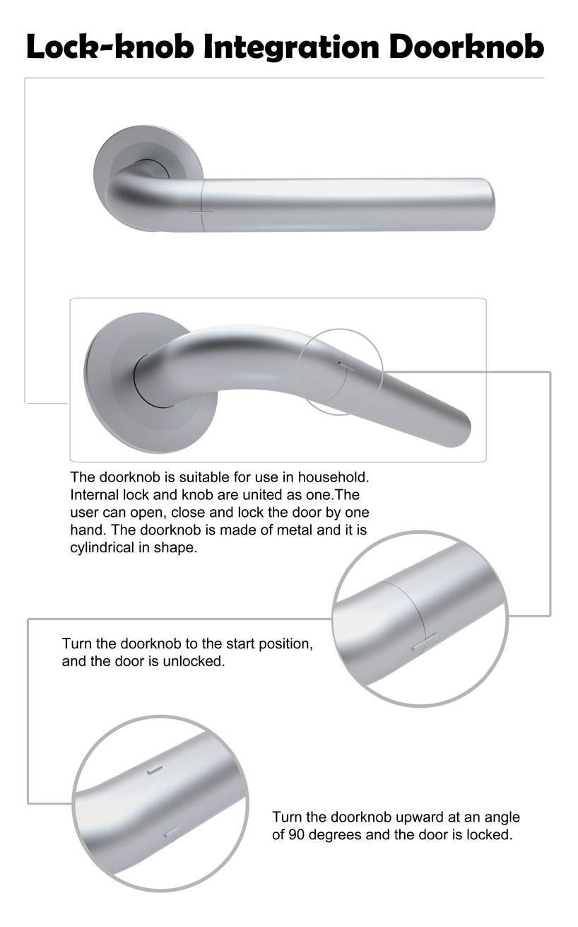 Lock knob Integration Doorknob