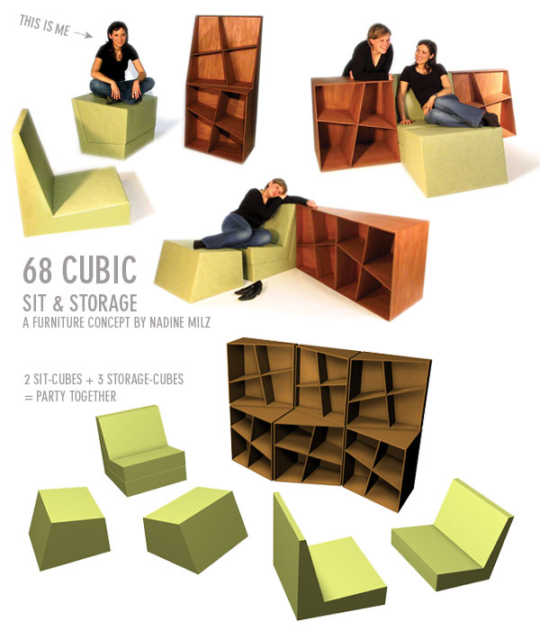 68 cubic   sit and storage