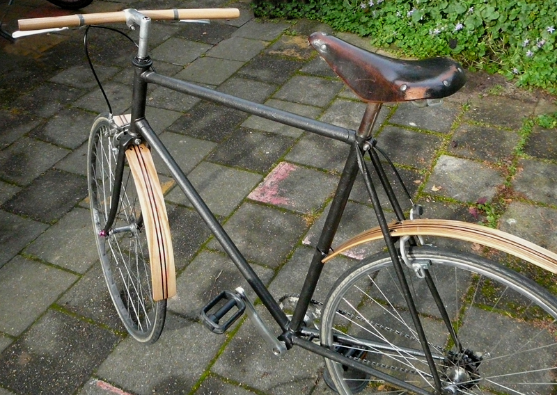 bike with wooden parts