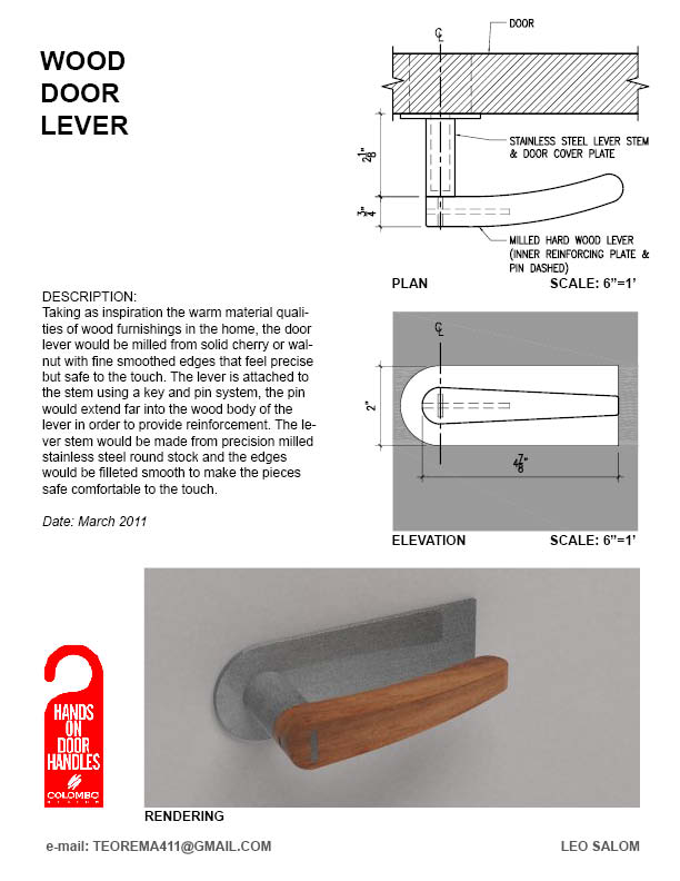 Wood Door Lever