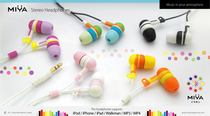Customized earphones by using the application on website