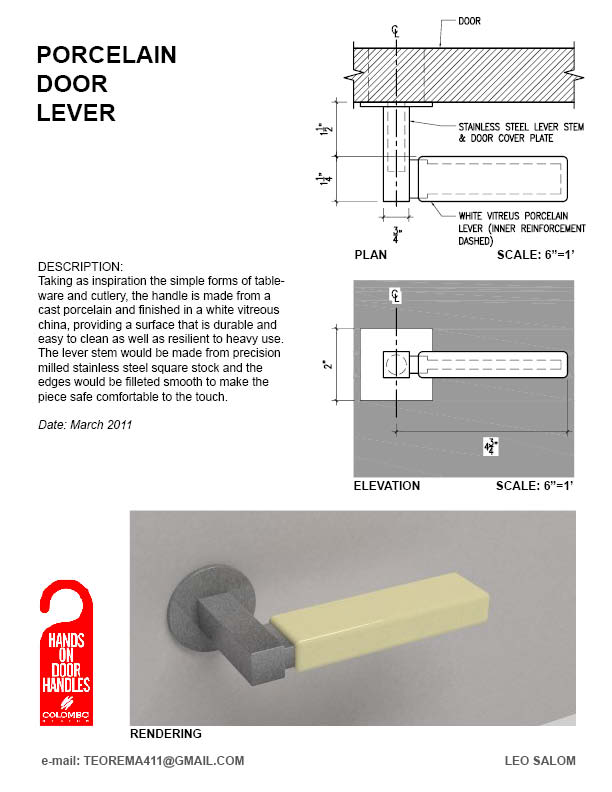 Porcelain Door Lever